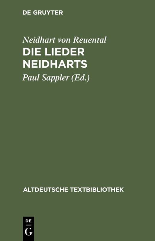 Die Lieder Neidharts Contemporary literature
