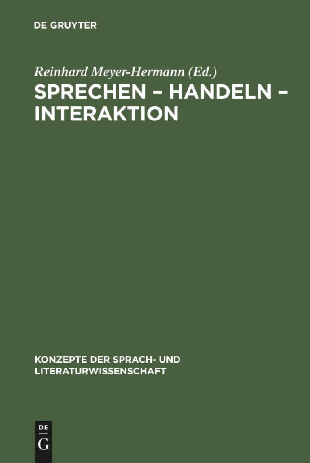 Sprechen - Handeln - Interaktion Social Sciences Books