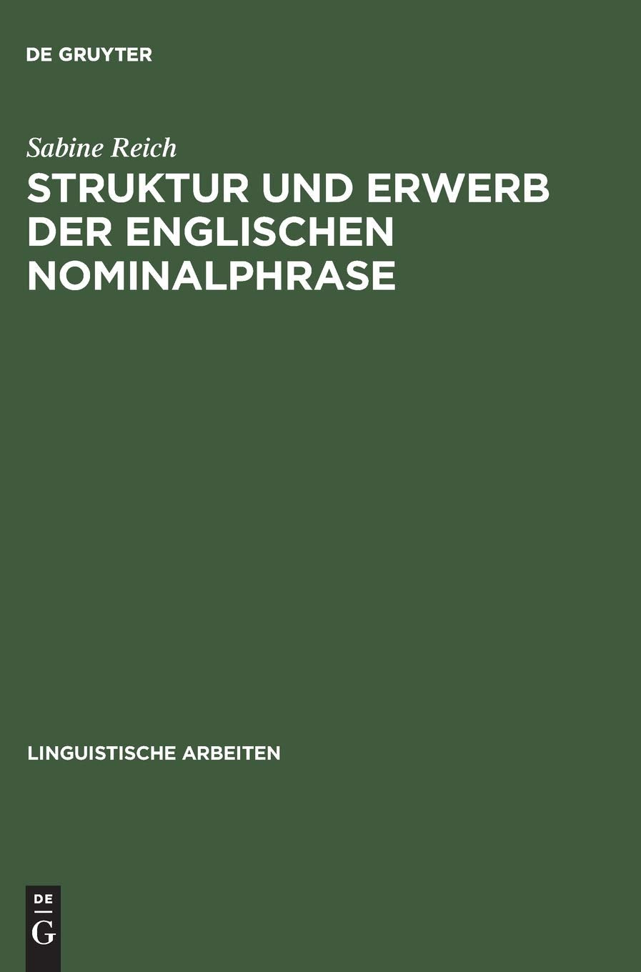 Product Image: Struktur und Erwerb der englischen Nominalphrase