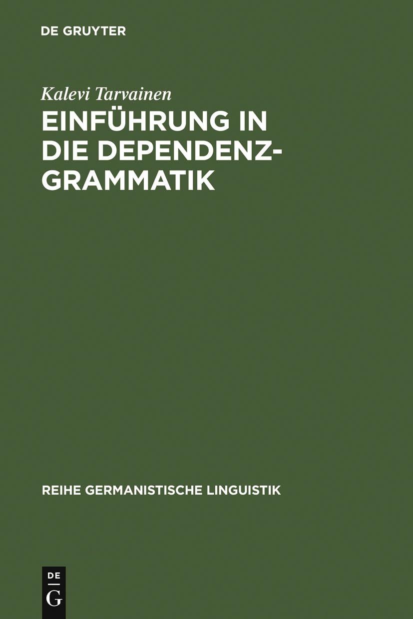 Einführung in die Dependenzgrammatik Social Sciences