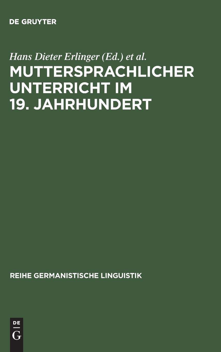 Muttersprachlicher Unterricht im 19. Jahrhundert book