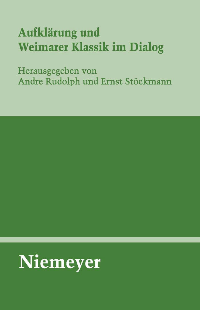 Aufklärung und Weimarer Klassik im Dialog Contemporary literature