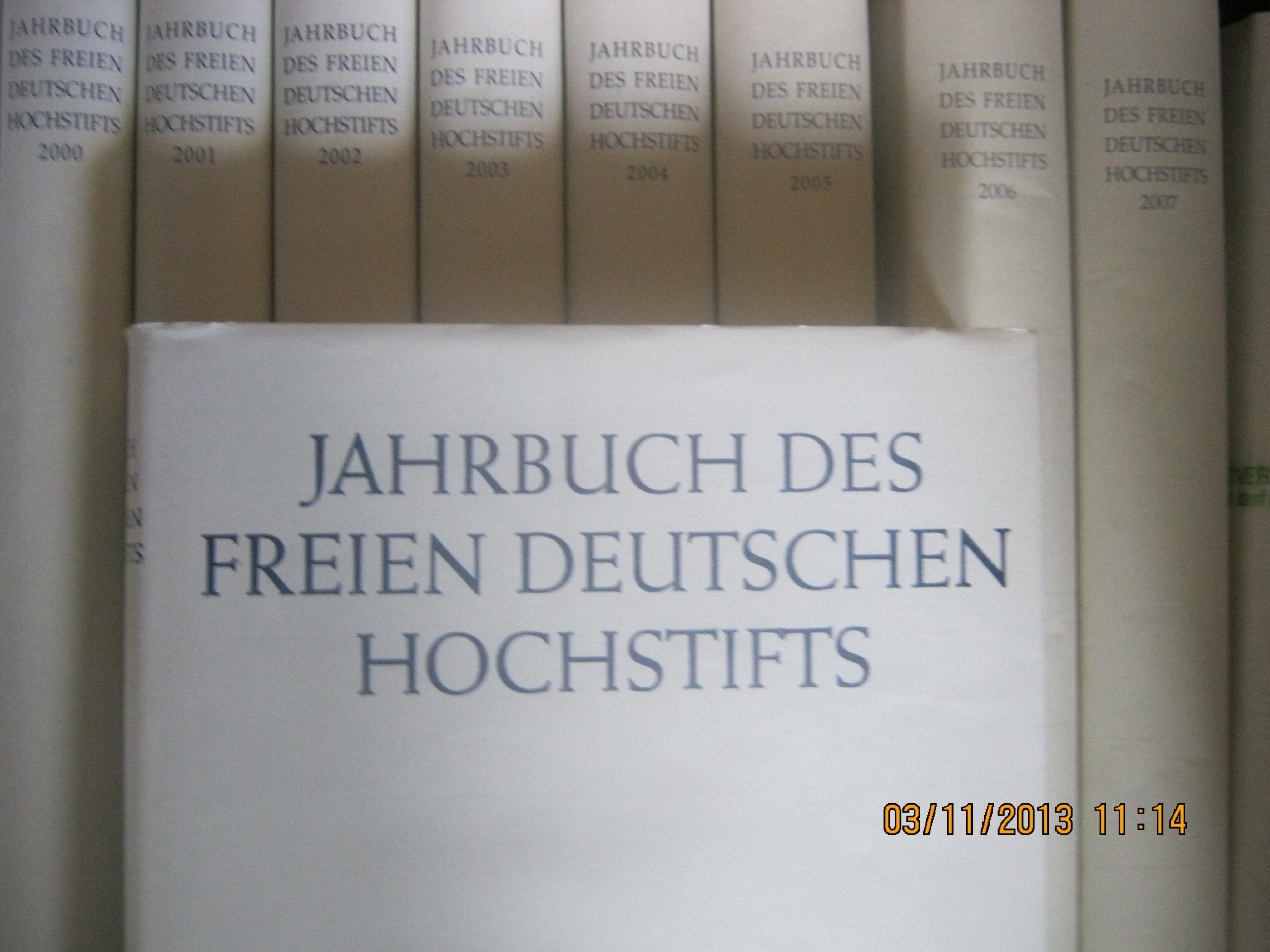 Jahrbuch des Freien Deutschen Hochstifts Contemporary literature