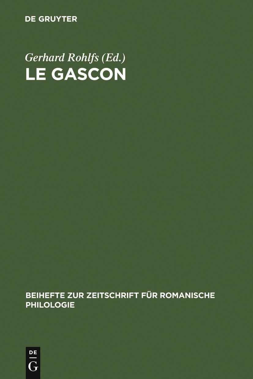 Le Gascon: Études De Philologie Pyrénéenne book