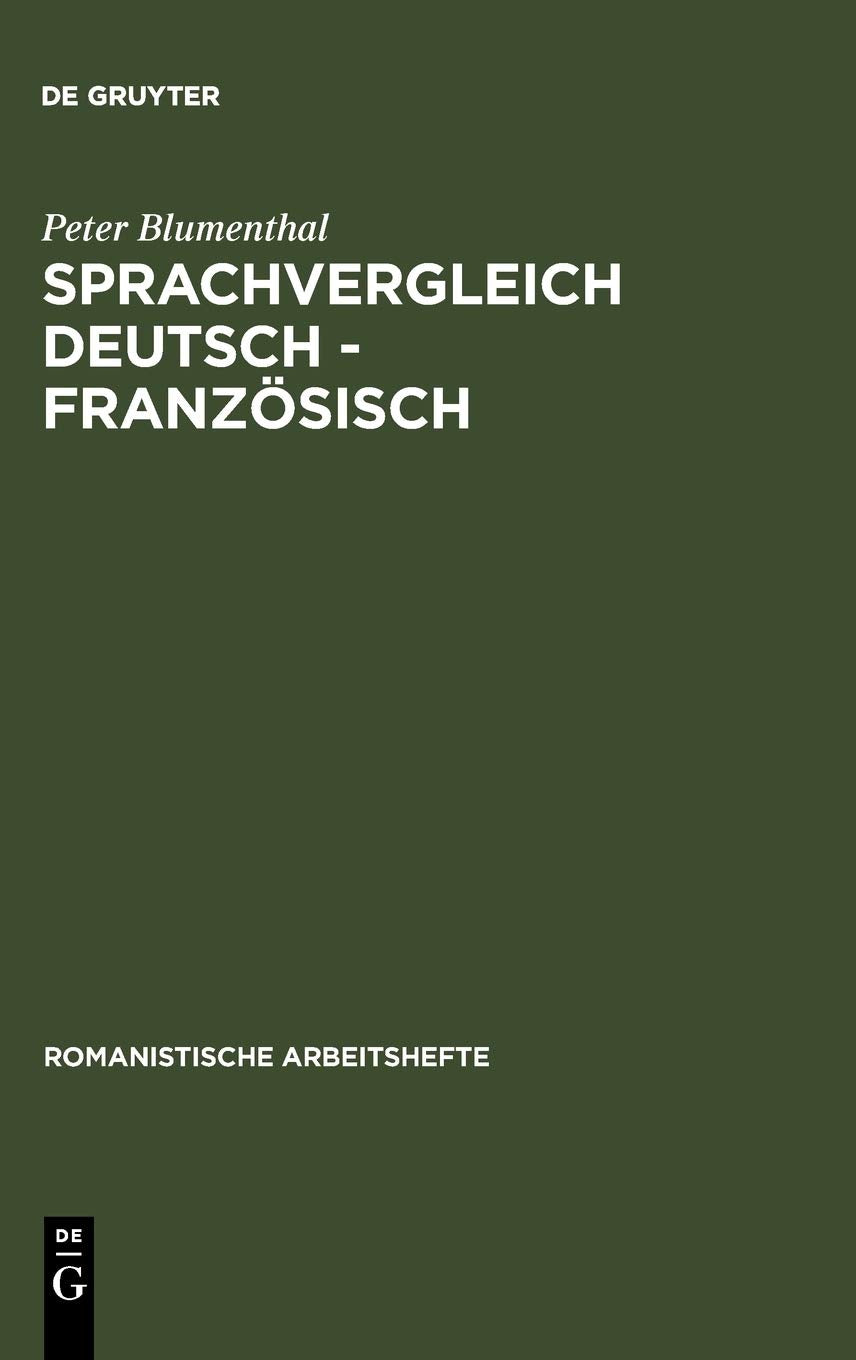 Sprachvergleich Deutsch - Französisch book