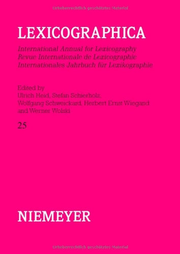 Lexicographica. International Annual for Lexicography - Revue Internationale... (Lexicographica. International Annual for Lexicography - Revue ... - Internationales Jahrbuch für Lexikographie) Social Sciences