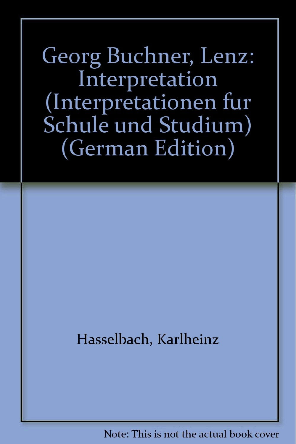 Georg Büchner, Lenz: Interpretation Books