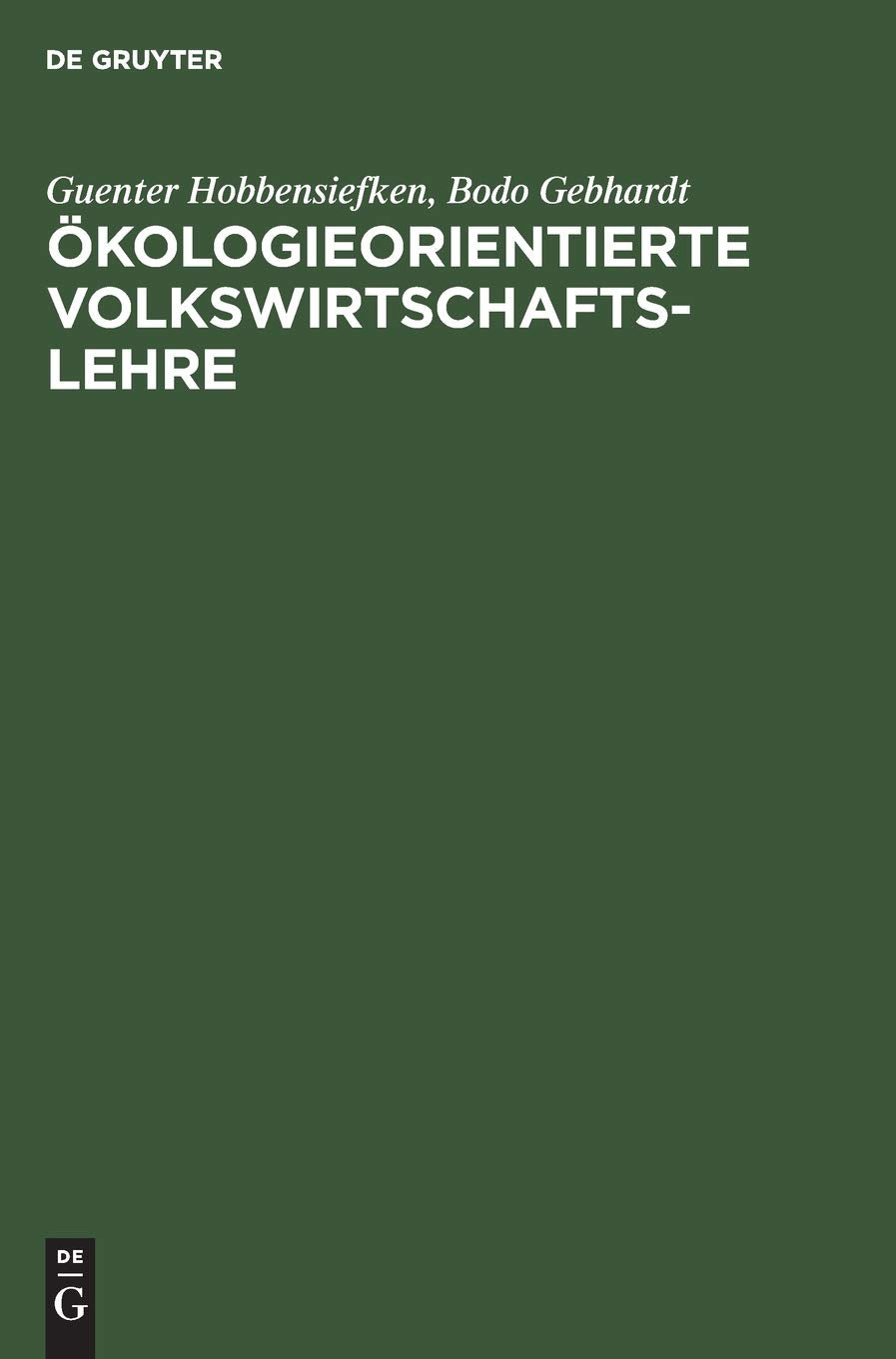 Ökologieorientierte Volkswirtschaftslehre Law