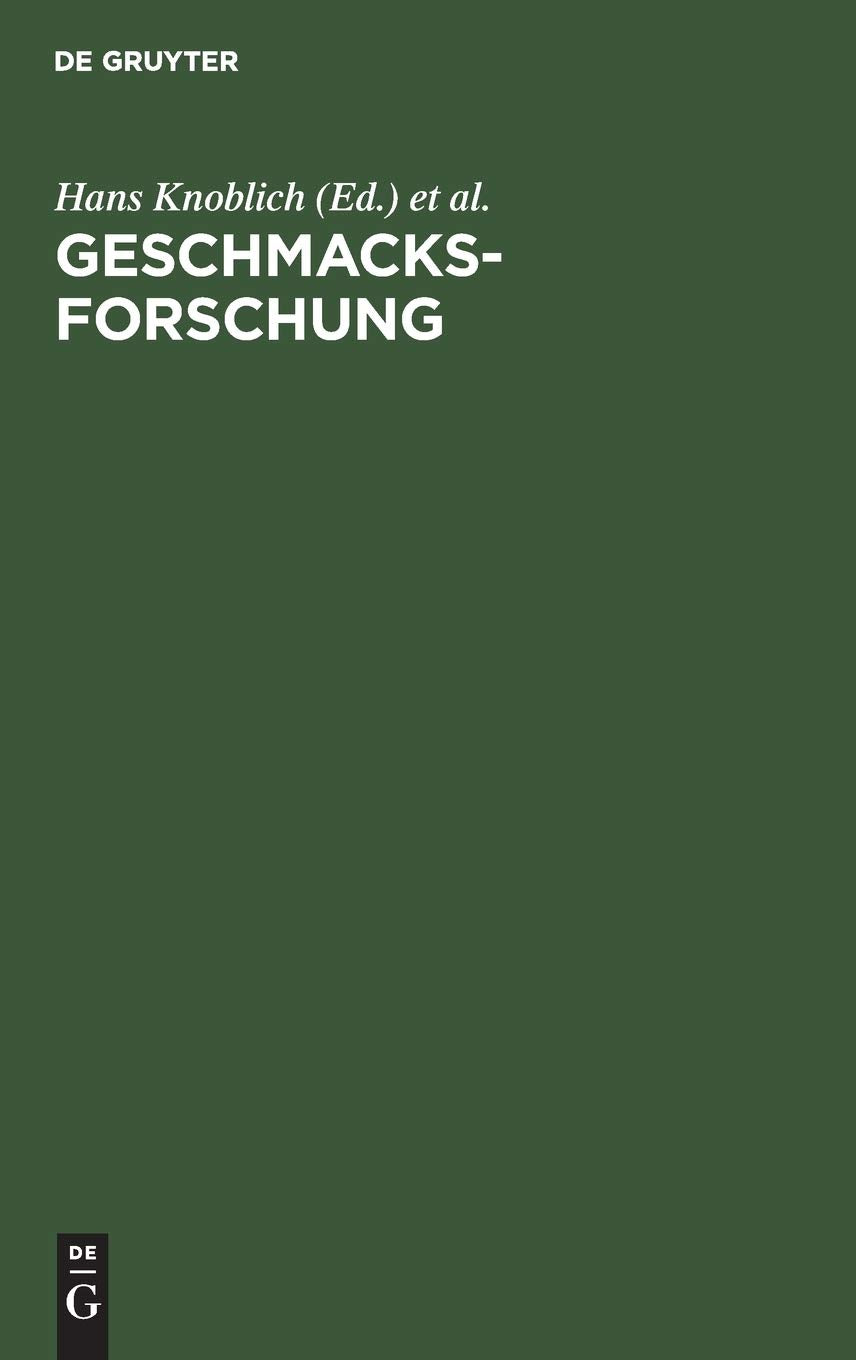 Geschmacksforschung: Marketing und Sensorik für Nahrungs- und Genussmittel Law