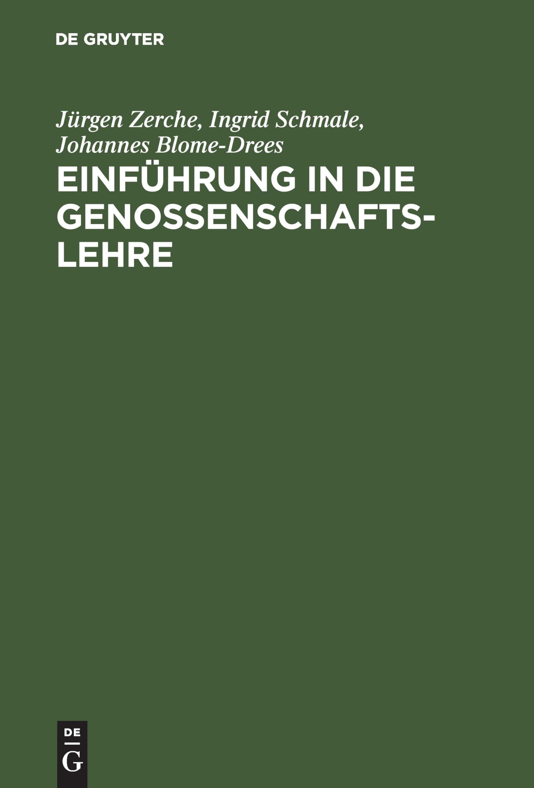 Einführung in die Genossenschaftslehre Law