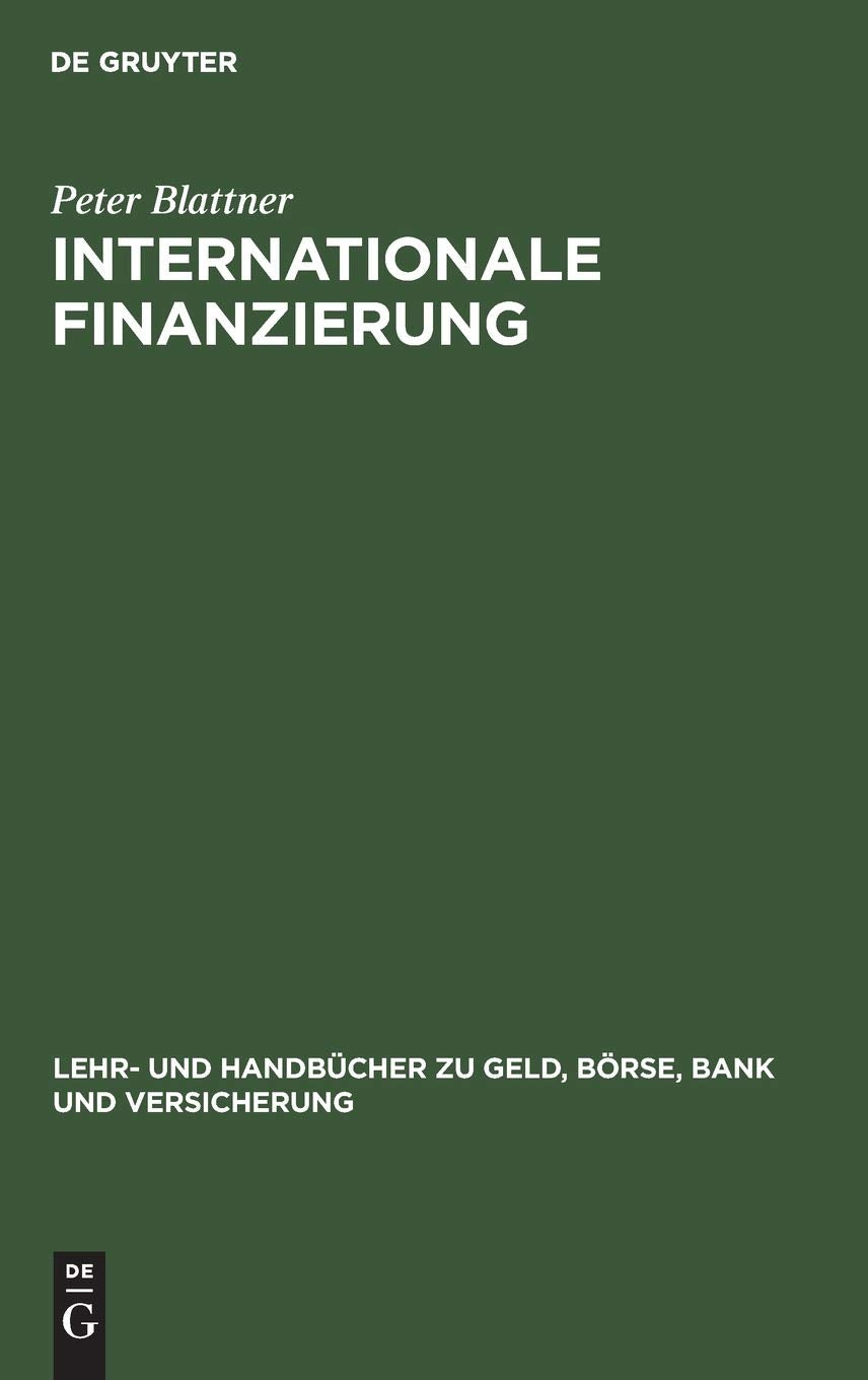 Internationale Finanzierung Law Books