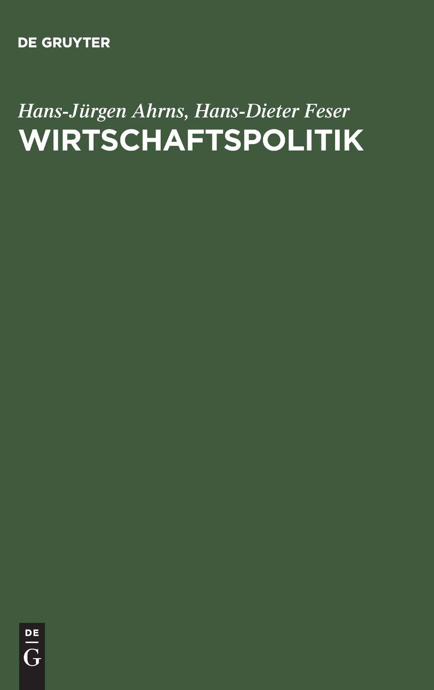Wirtschaftspolitik Law Books