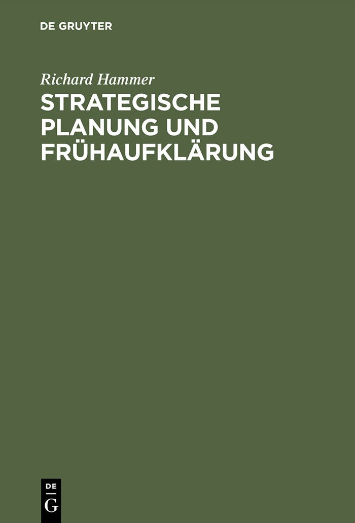 Strategische Planung und Frühaufklärung Law