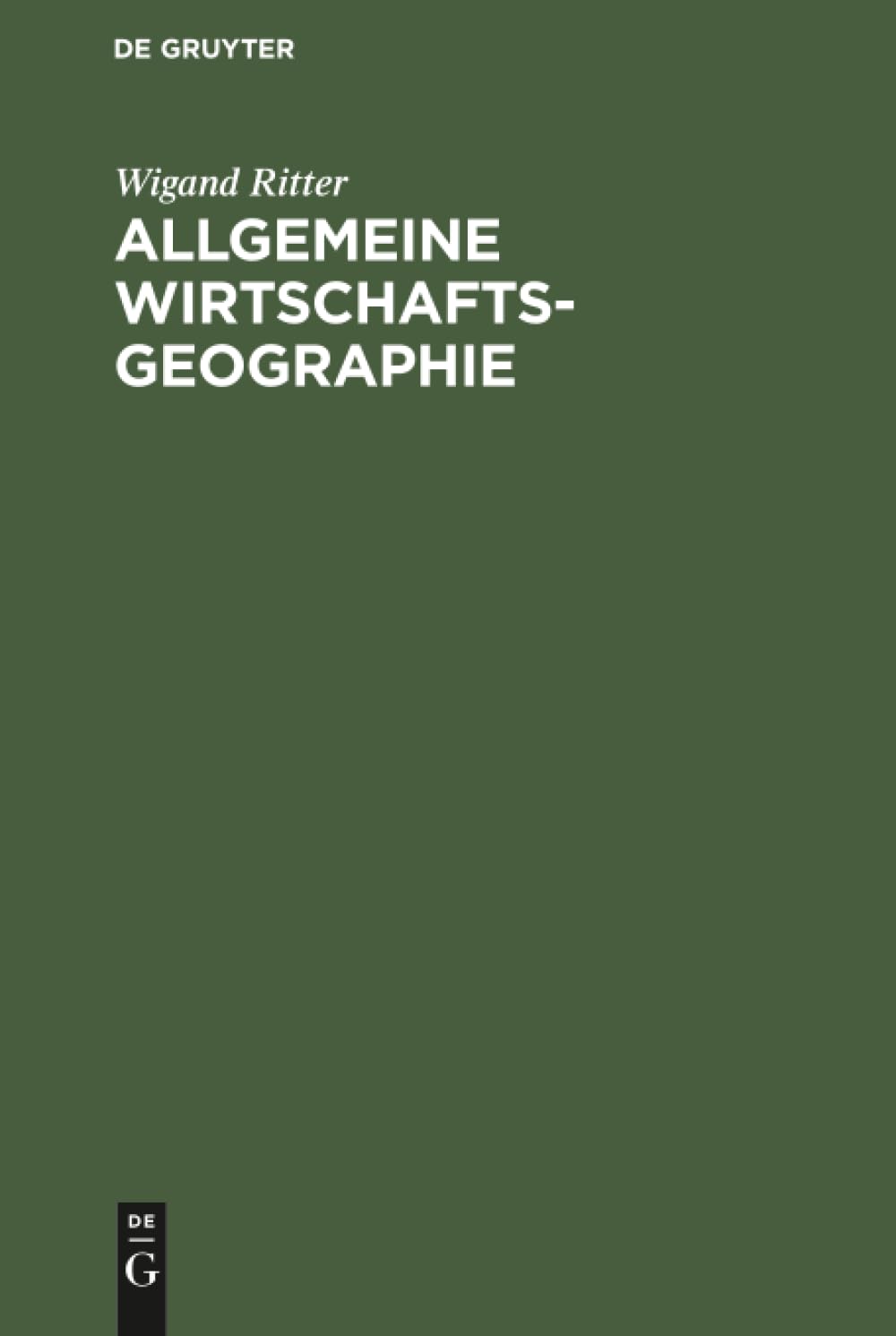 Allgemeine Wirtschaftsgeographie book