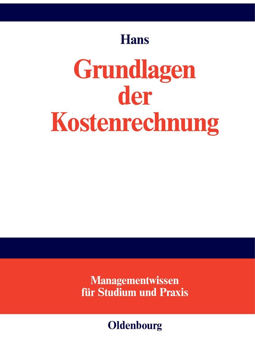 Grundlagen der Kostenrechnung Law