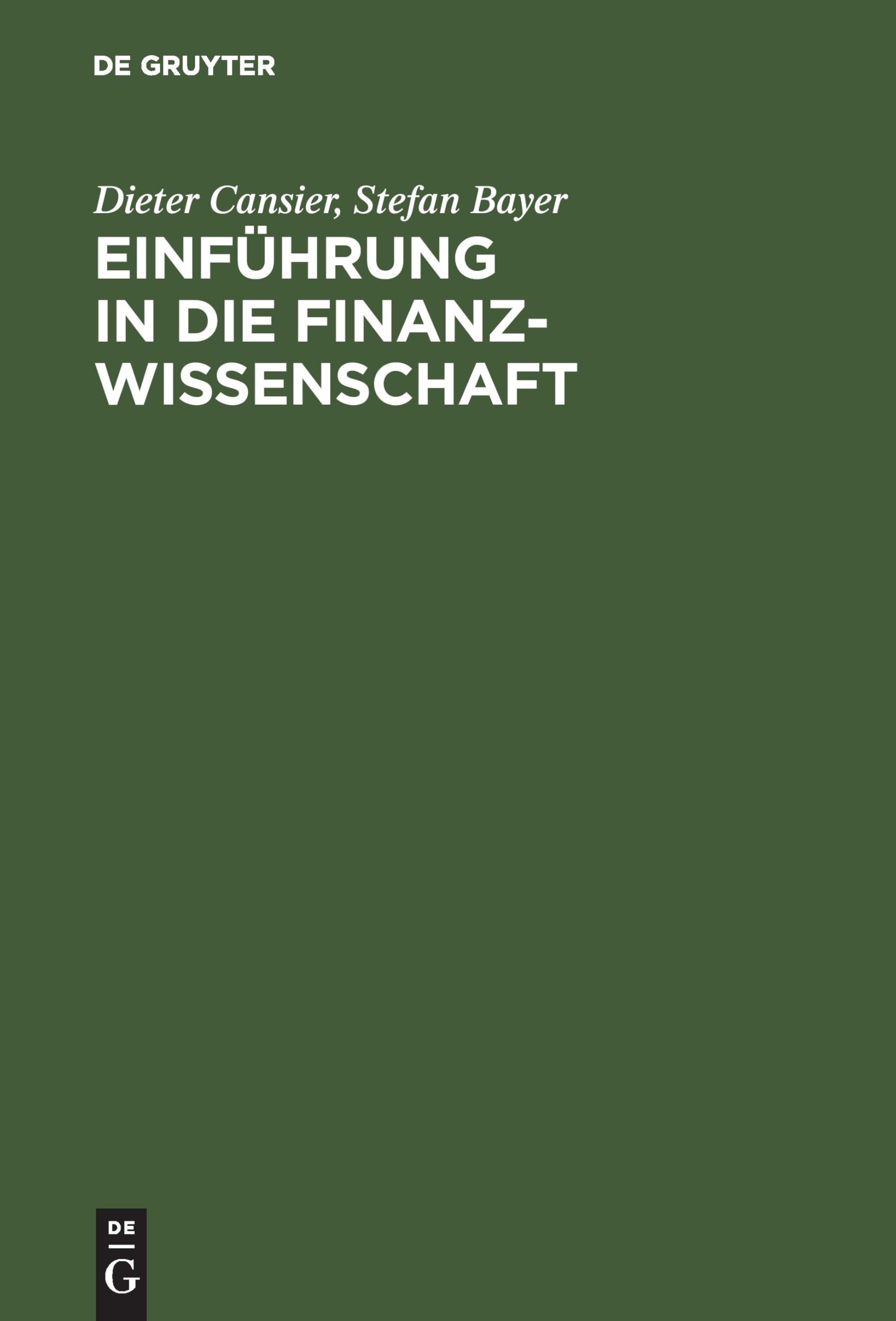 Einführung in die Finanzwissenschaft Law