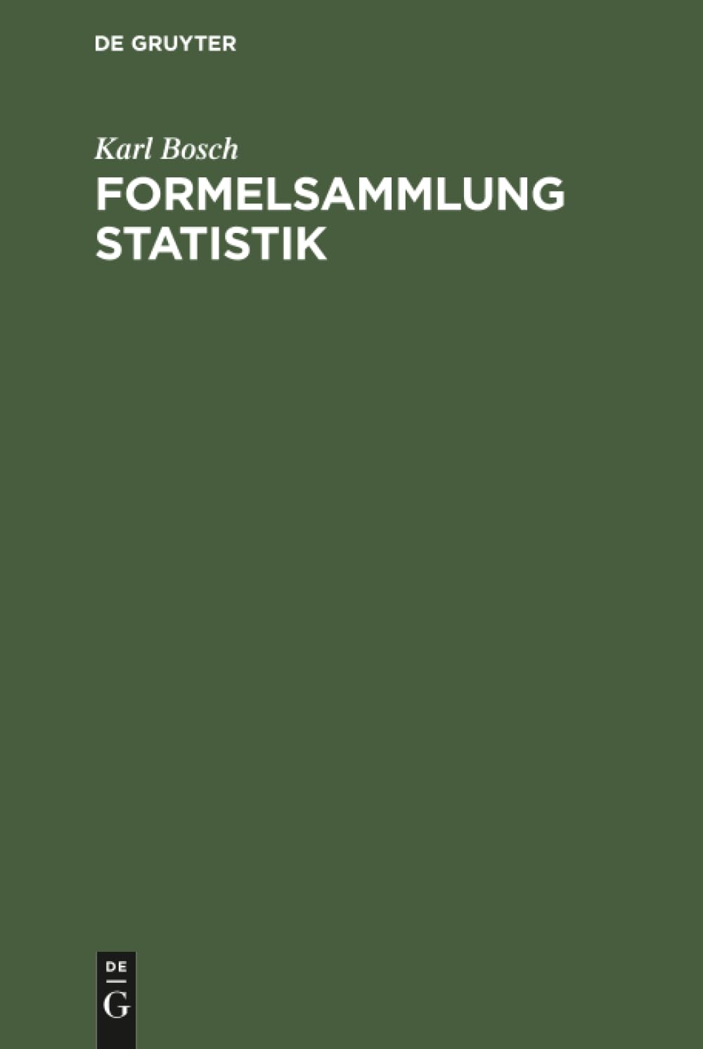 Formelsammlung Statistik Law Books