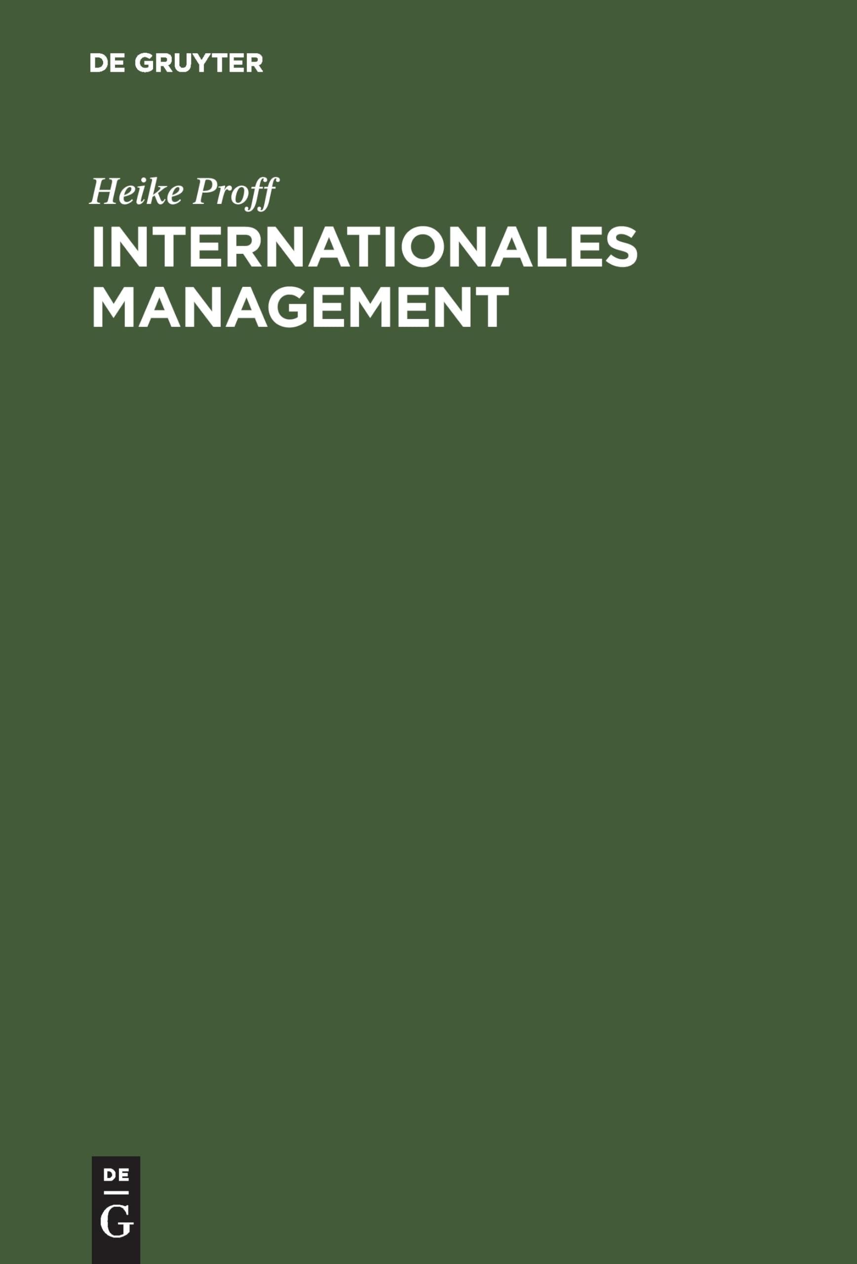 Product Image: Internationales Management