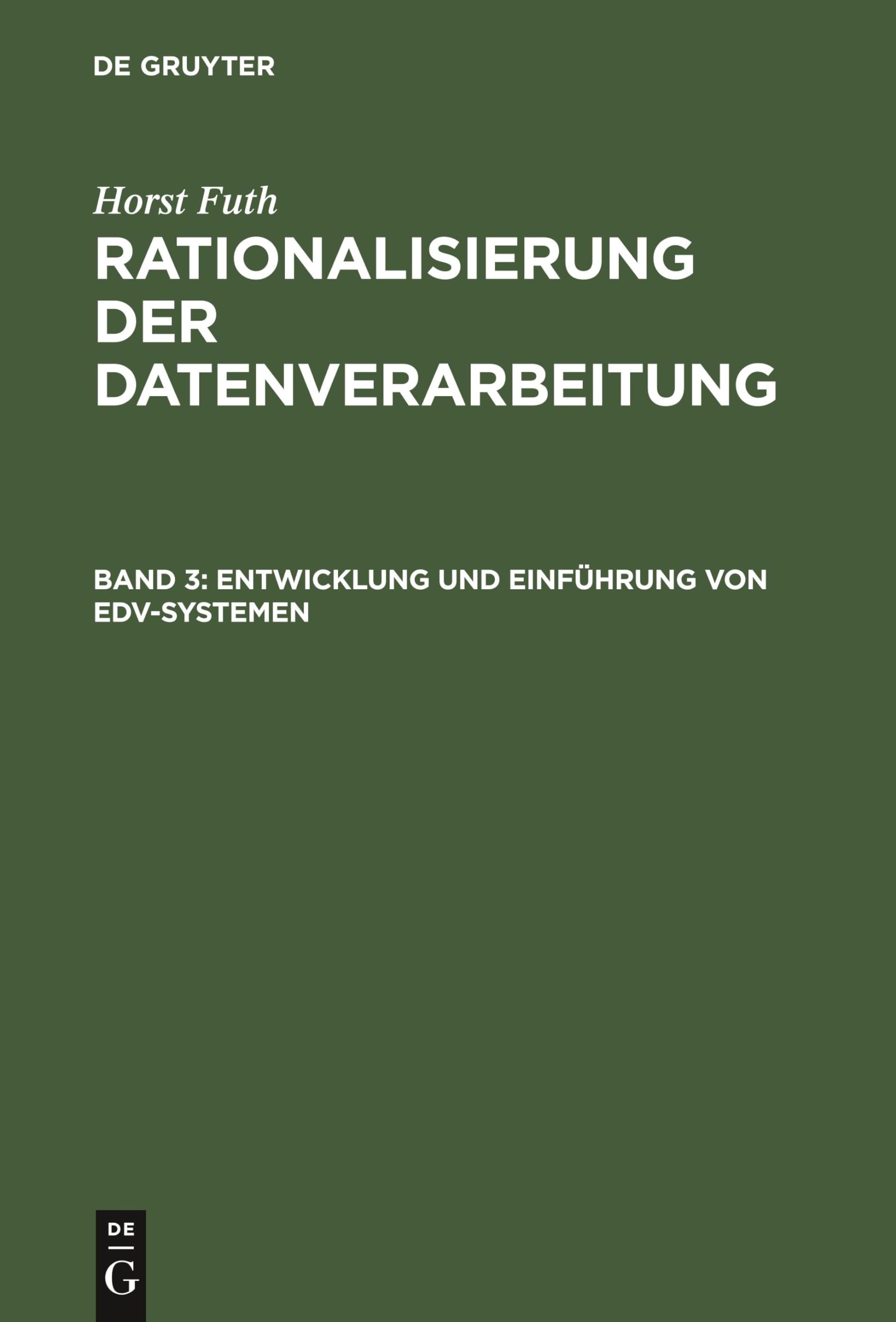 Entwicklung und Einführung von EDV-Systemen Computer Science