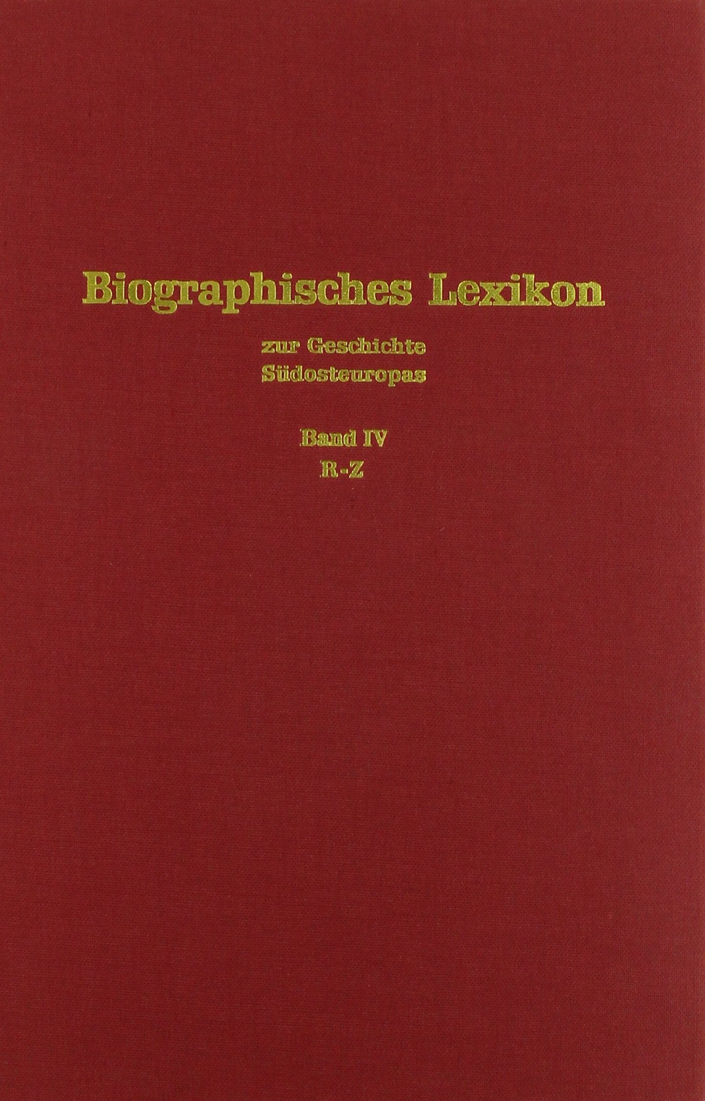 R-Z. Register (Südosteuropäische Arbeiten, 75/IV) Reference Books