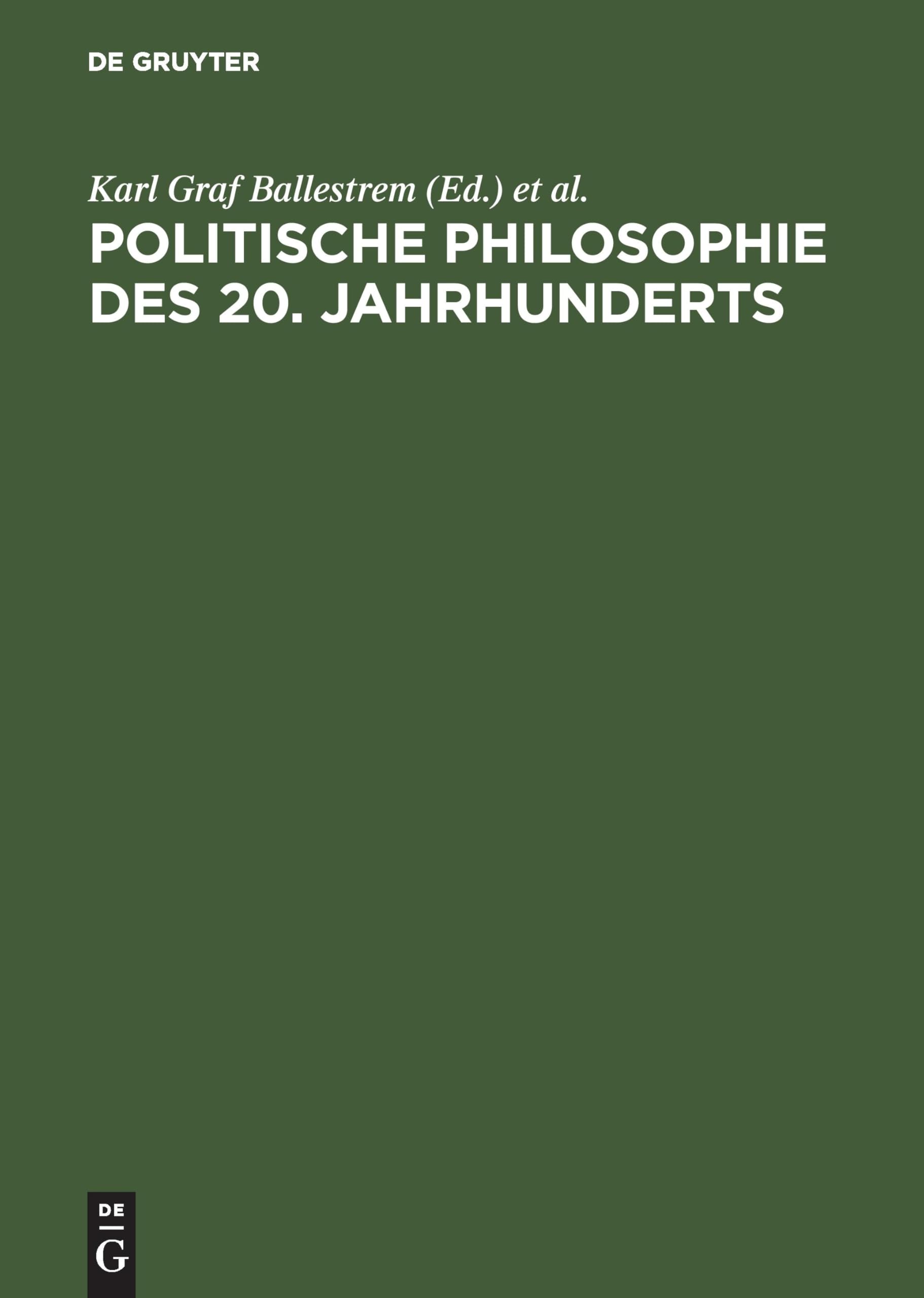 Politische Philosophie des 20. Jahrhunderts Philosophy