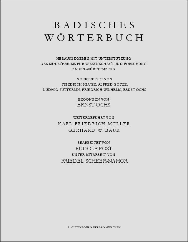 F–H (Badisches Wörterbuch) Social Sciences