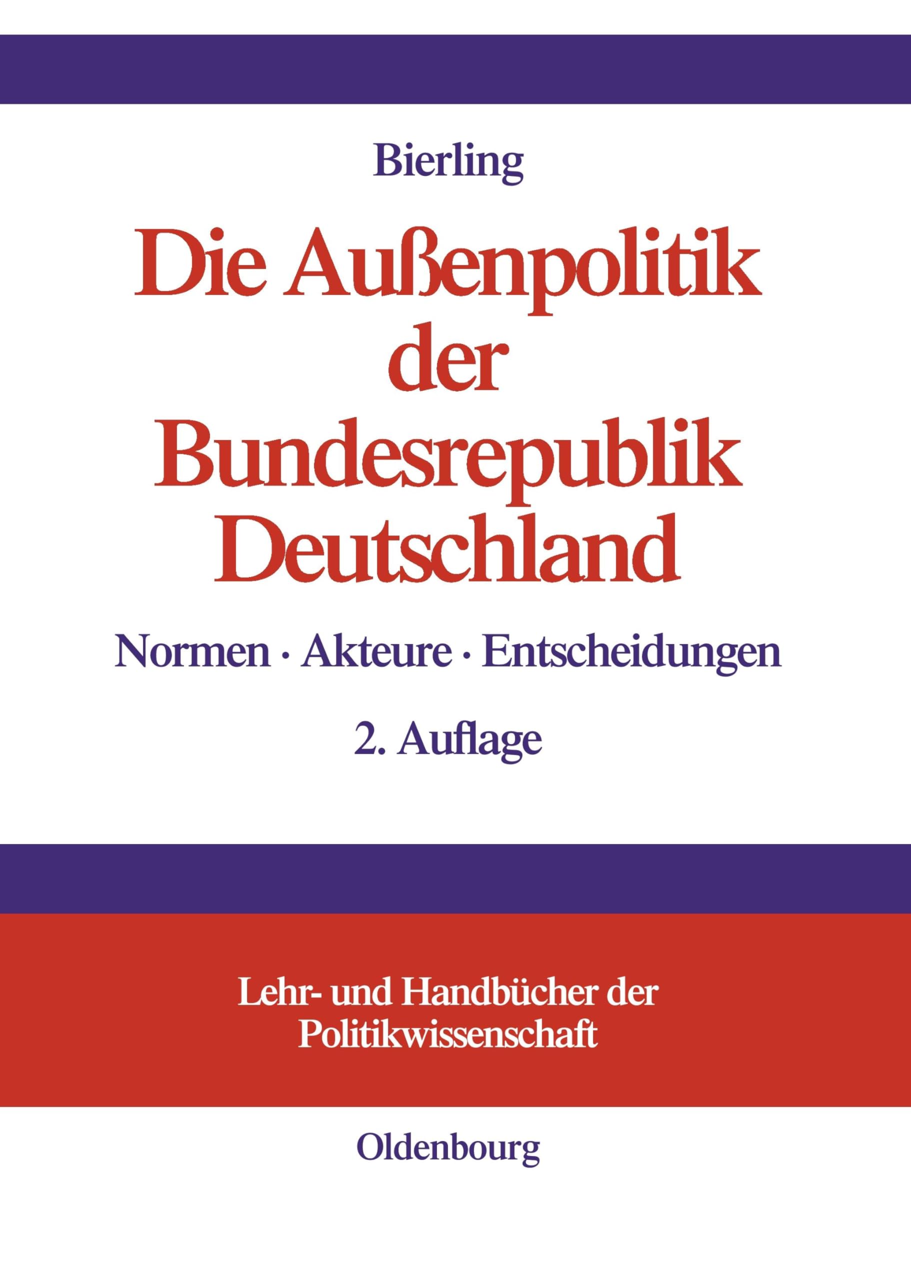 Die Außenpolitik der Bundesrepublik Deutschland: Normen, Akteure, Entscheidungen (Lehr- und Handbücher der Politikwissenschaft) Law