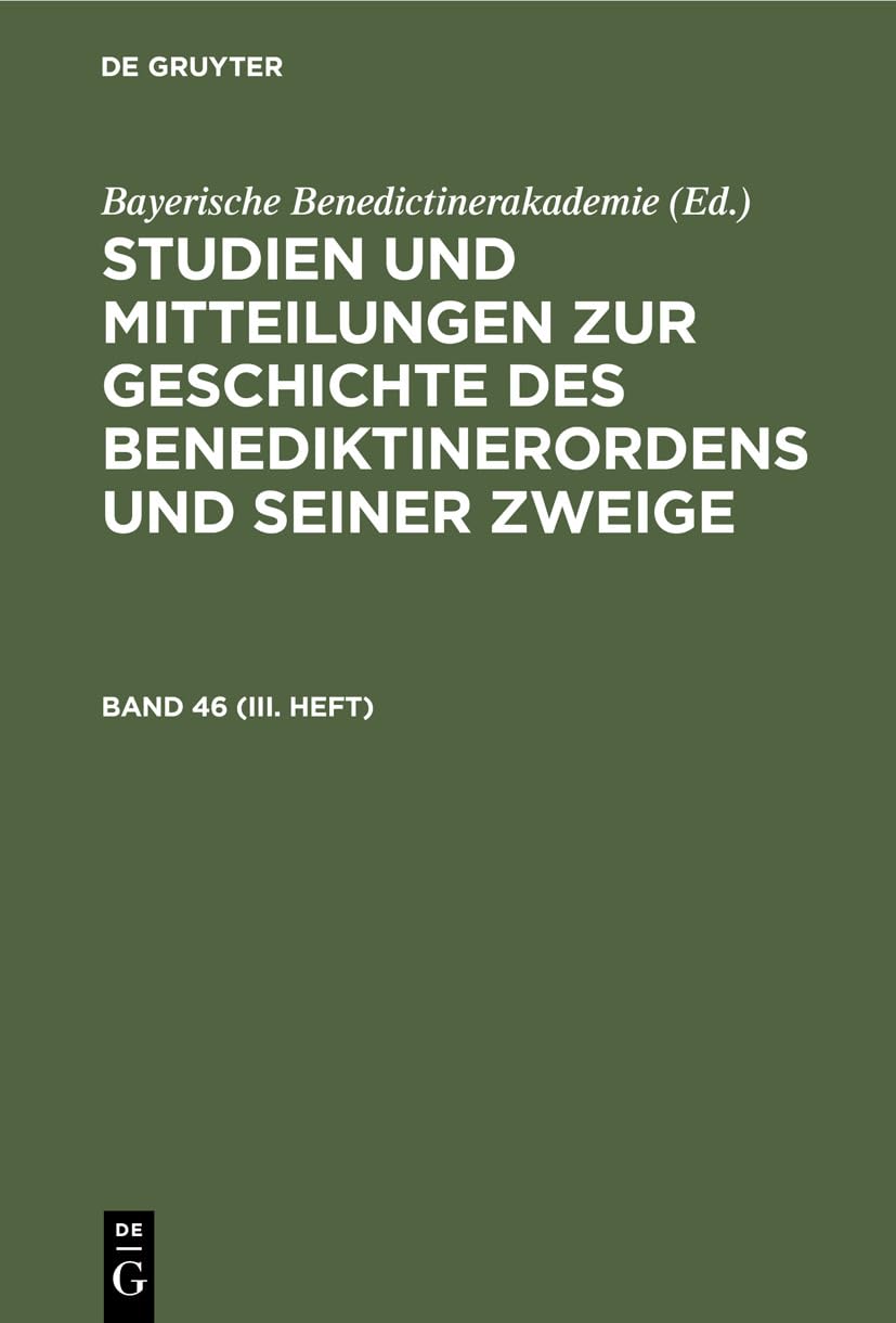 Großer Historischer Weltatlas, 4 Tle. m. Erl.-Bdn., Tl.2, Mittelalter (Studien und Mitteilungen zur Geschichte des Benediktinerordens und seiner Zweige) Philosophy