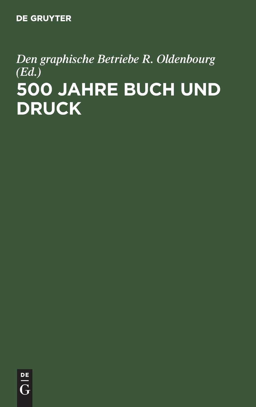500 Jahre Buch und Druck Politics & History