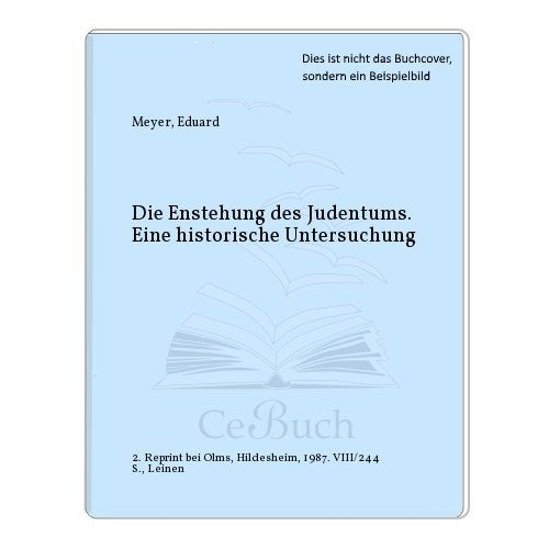 Die Entstehung des Judentums, Eine historische Untersuchung. Books