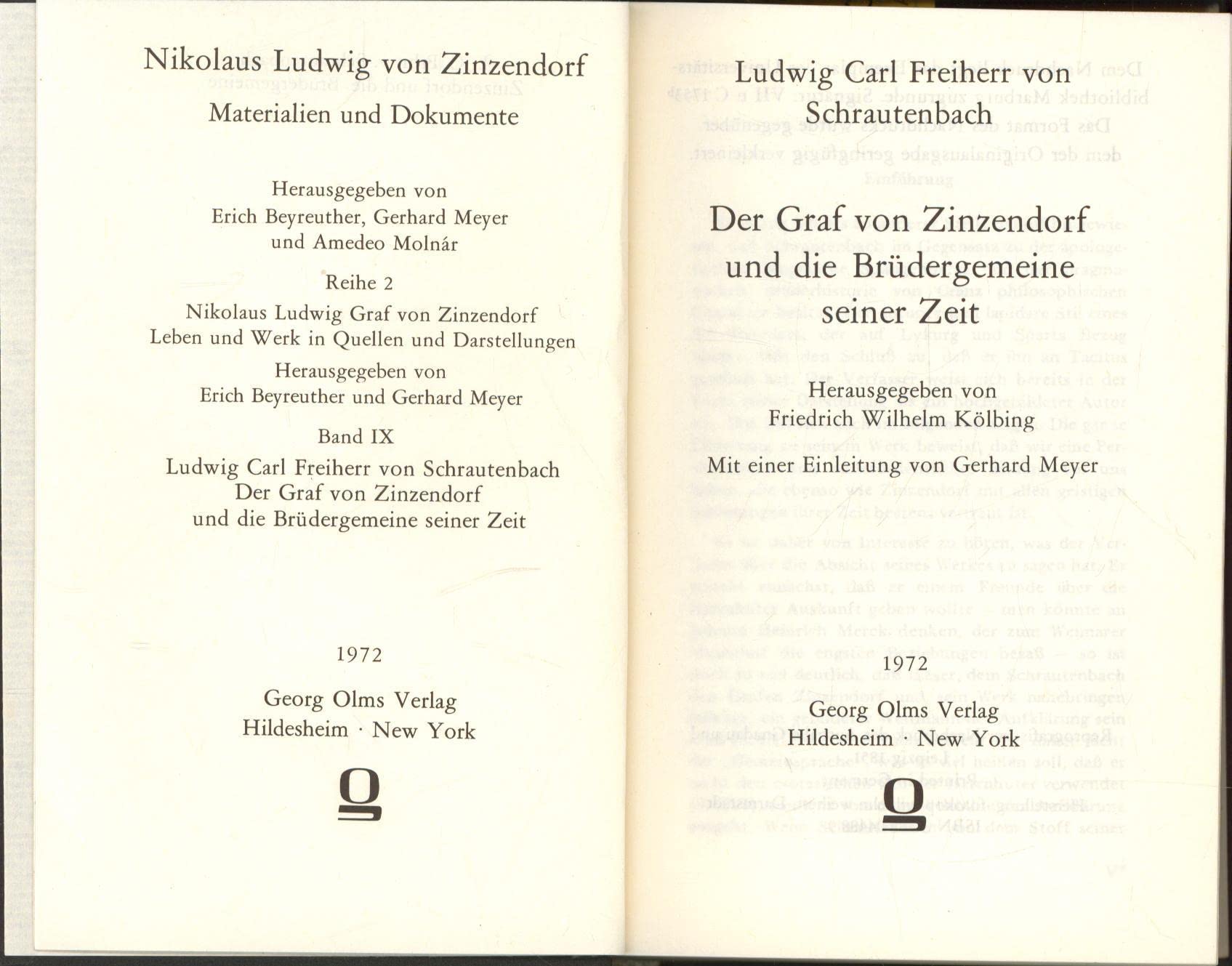 Der Graf von Zinzendorf und die Brüdergemeine seiner Zeit. Nikolaus Ludwig von Zinzendorf. Materialien und Dokumente. Reihe 2, Nikolaus Ludwig Graf von Zinzendorf; Bd. 9 von Ludwig Carl von Schrautenbach Politics & History