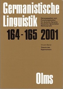 Theorie des Eigennamens : Status, Organisation und Funktionieren der Eigennamen in der gesellschaftlichen Kommunikation. von book