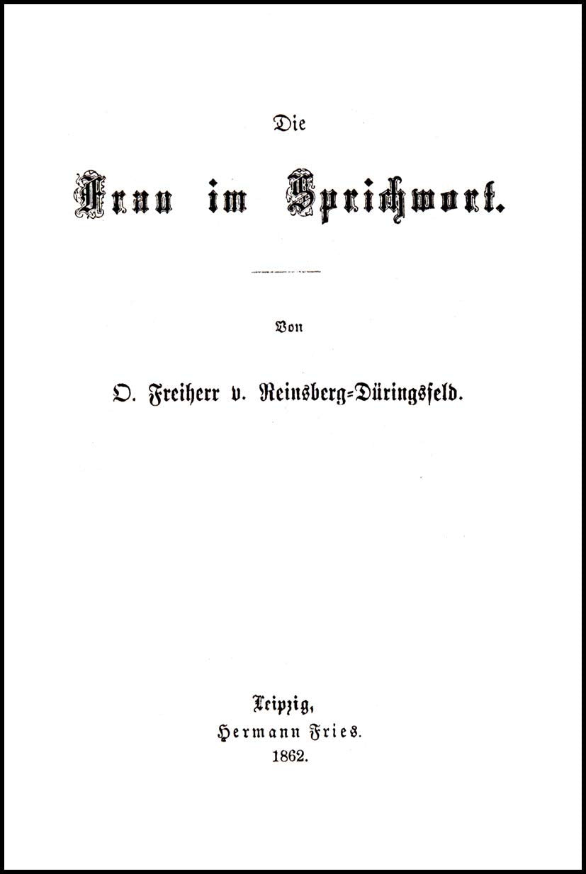 Die Frau im Sprichwort Social Sciences