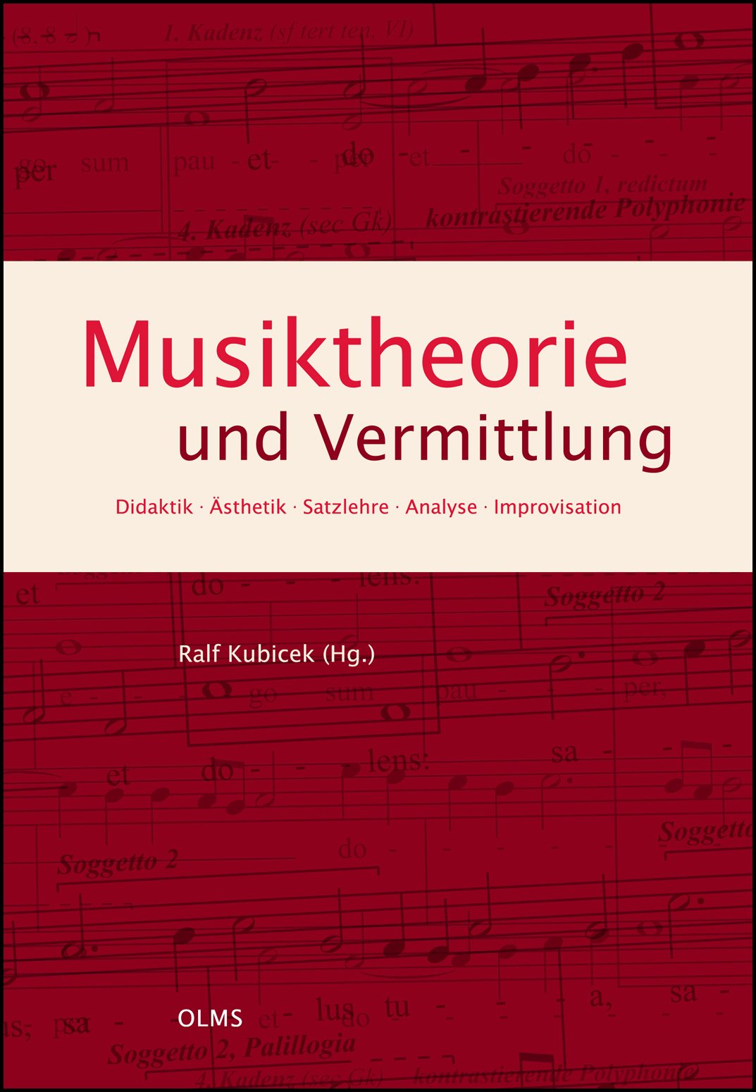 Musiktheorie und Vermittlung: Didaktik · Ästhetik · Satzlehre · Analyse · Improvisation. (Paraphrasen - Weimarer Beiträge zur Musiktheorie) Sheet Music