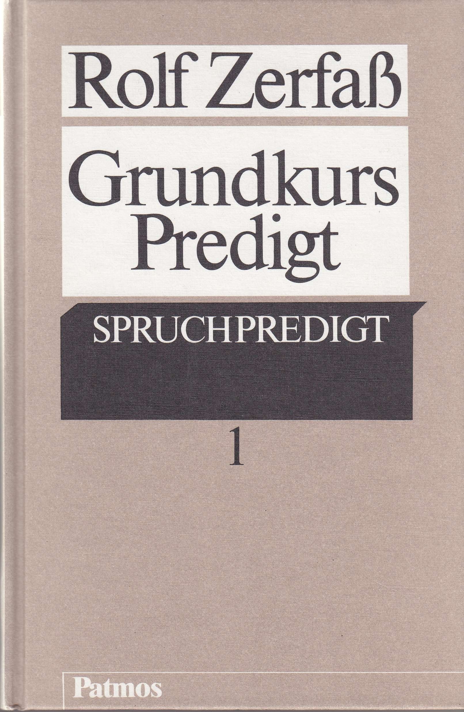 Grundkurs Predigt, 2 Bde., Bd.1, Spruchpredigt Film, Art & Culture