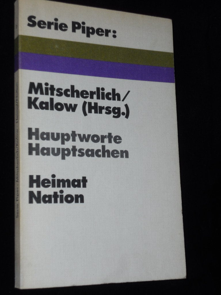 Hauptworte - Hauptsachen - Zwei Gespräche: Heimat Nation Books