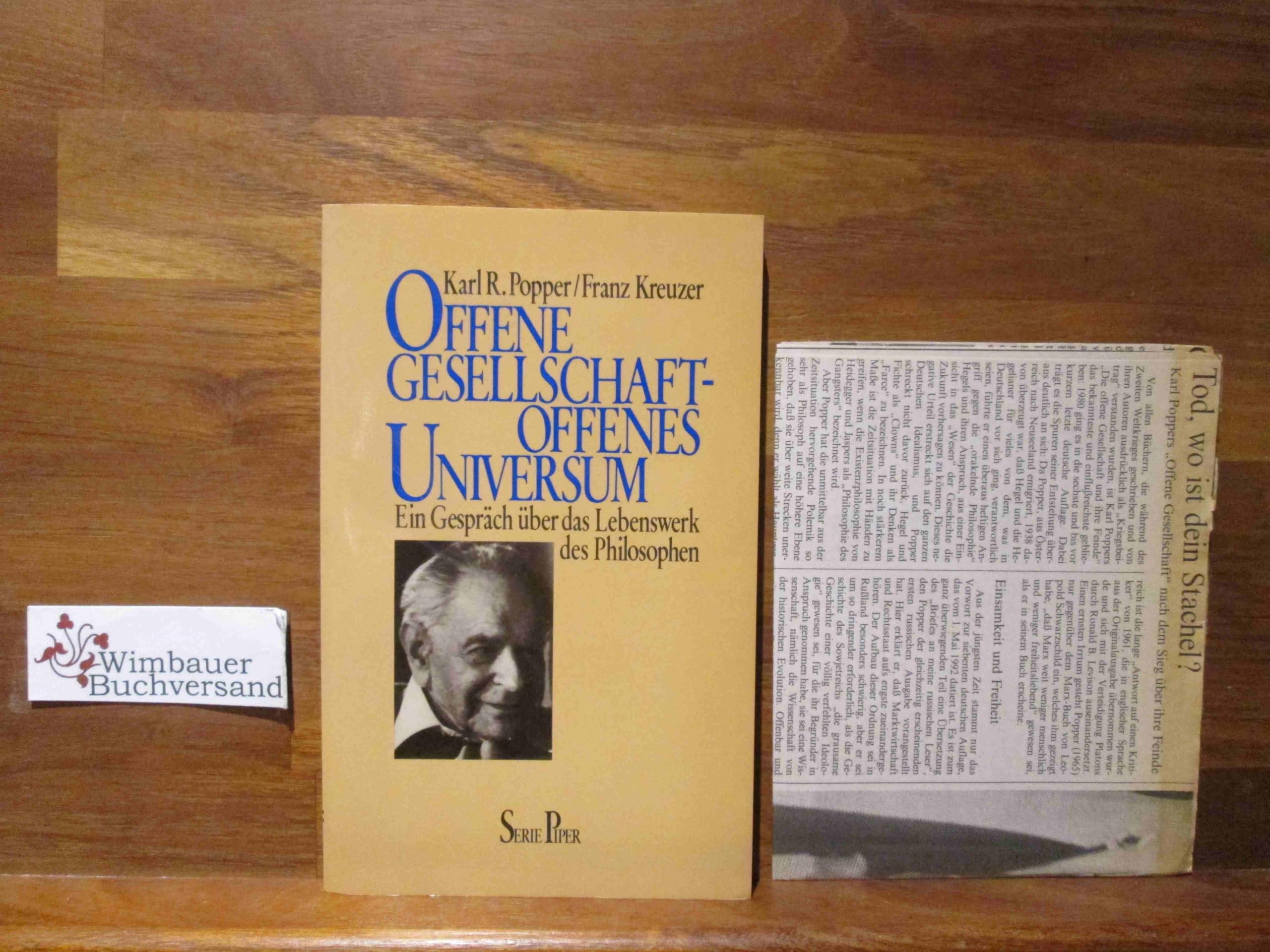 Offene Gesellschaft - offenes Universum. Ein Gespräch über das Lebenswerk des Philosophen Philosophy