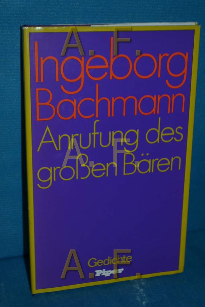 Anrufung des Großen Bären Drama