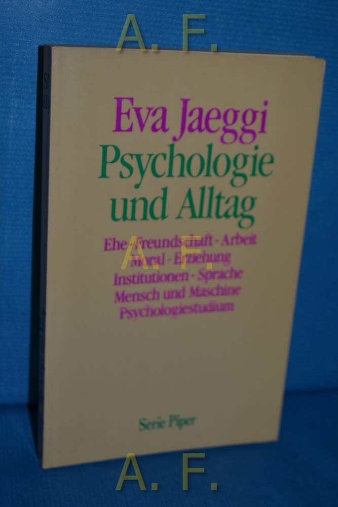 Psychologie und Alltag by Jaeggi, Eva book