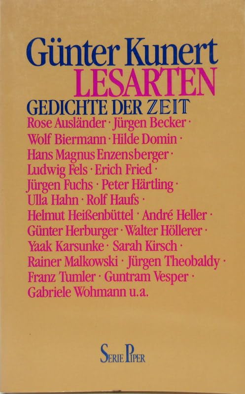 Lesarten: Gedichte der ZEIT (Piper Taschenbuch) Fiction