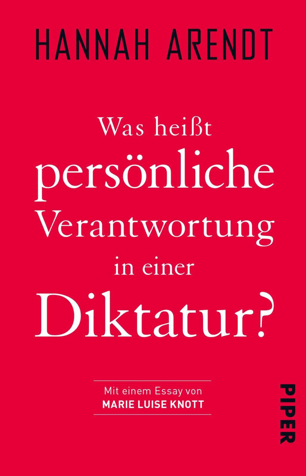 Was heißt persönliche Verantwortung in einer Diktatur? Philosophy