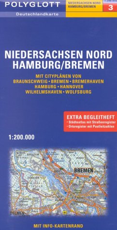 Polyglott Deutschlandkarten, Bl.3, Niedersachsen Nord, Hamburg, Bremen Maps & Plans