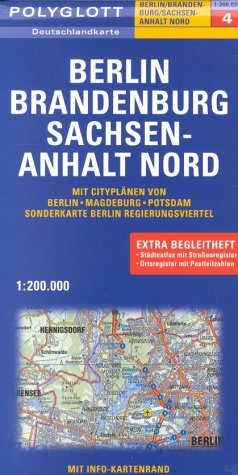 Polyglott Deutschlandkarten, Bl.4, Berlin, Brandenburg, Sachsen-Anhalt Nord Maps & Plans