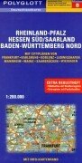 Polyglott Deutschlandkarten, Bl.8, Rheinland-Pfalz, Hessen Süd, Saarland, Baden-Württemberg Nord Maps & Plans