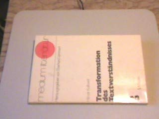 Transformation des Textverständnisses. Überlegungen zu einer pragmatischen Theorie von Erzähltexten Books