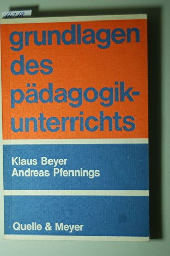 Grundlagen des Pädagogikunterrichts General education