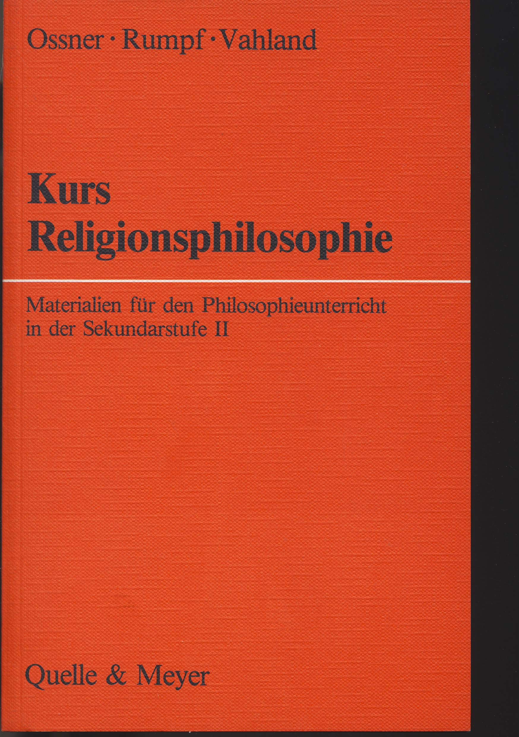 Kurs Religionsphilosophie. Schülerband Philosophy