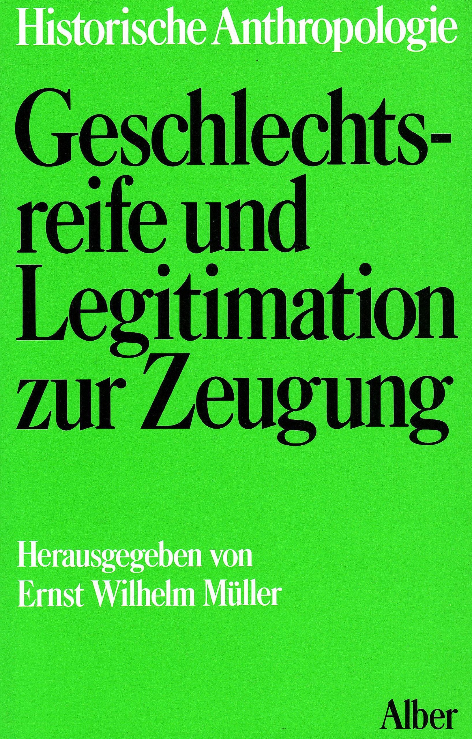 Geschlechtsreife und Legitimation zur Zeugung book
