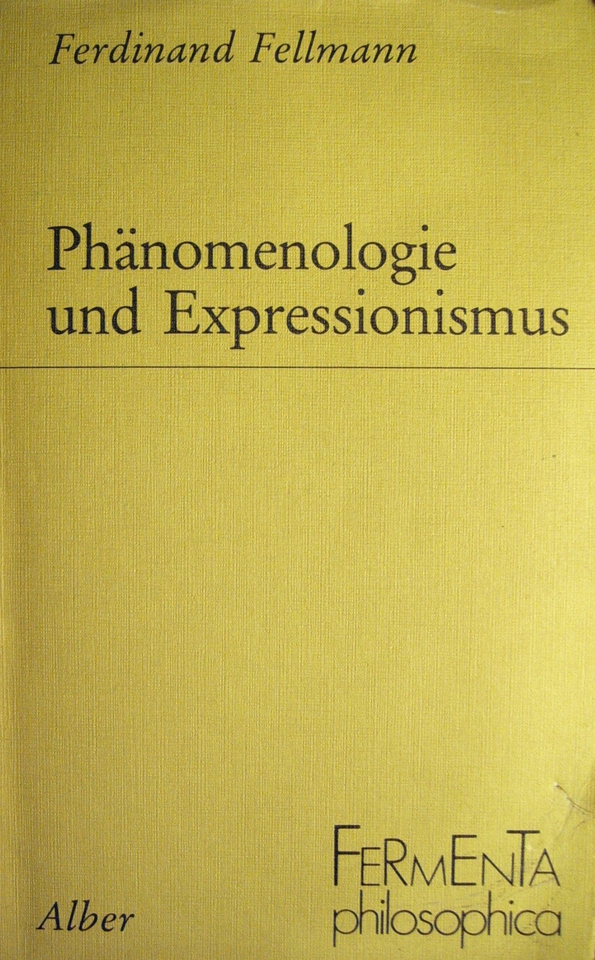 Phänomenologie und Expressionismus (Fermenta philosophica) Philosophy