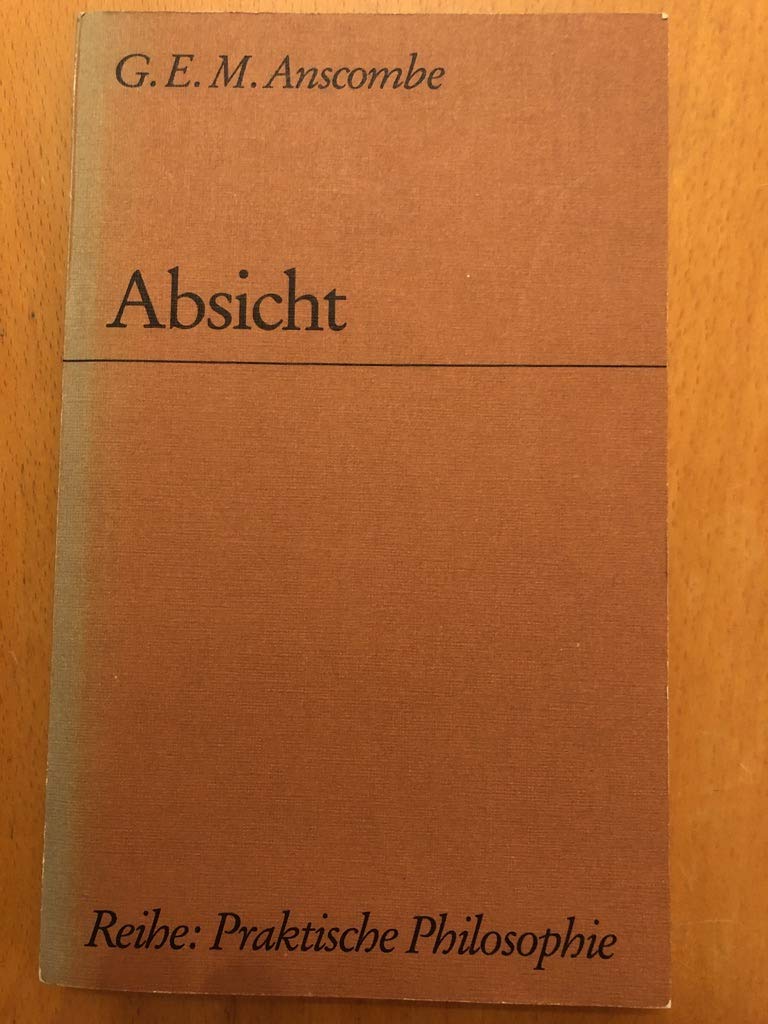 Product Image: Absicht (Praktische Philosophie)